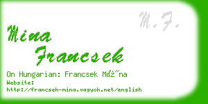 mina francsek business card